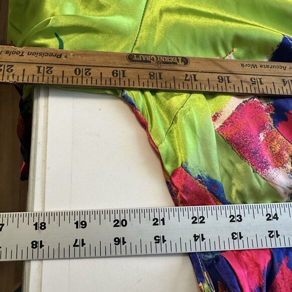 Womens Colorful Maxi Dress Vibrant Abstract Print Like The Moon Large Costume - Picture 5 of 8